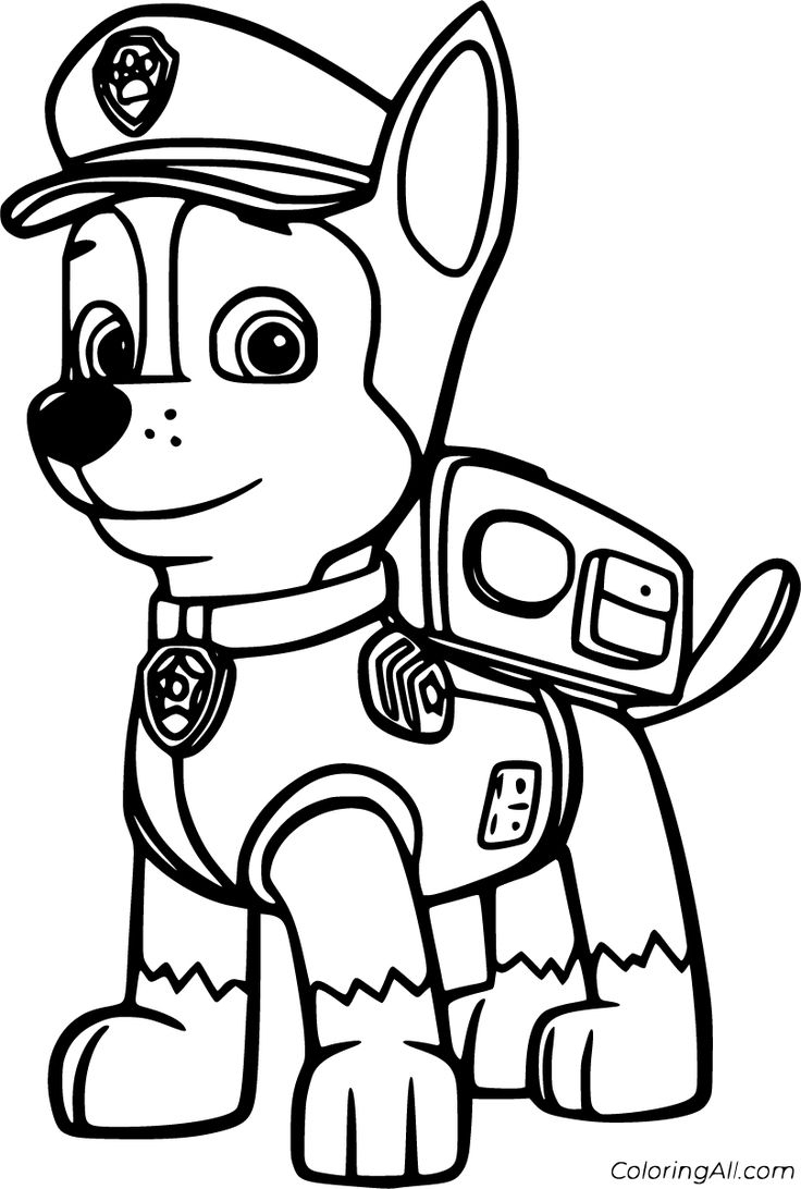 free colouring pages paw patrol