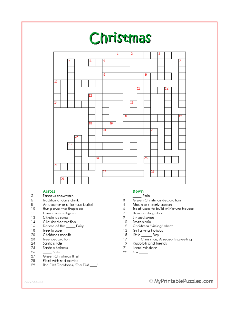 difficult crosswords printable
