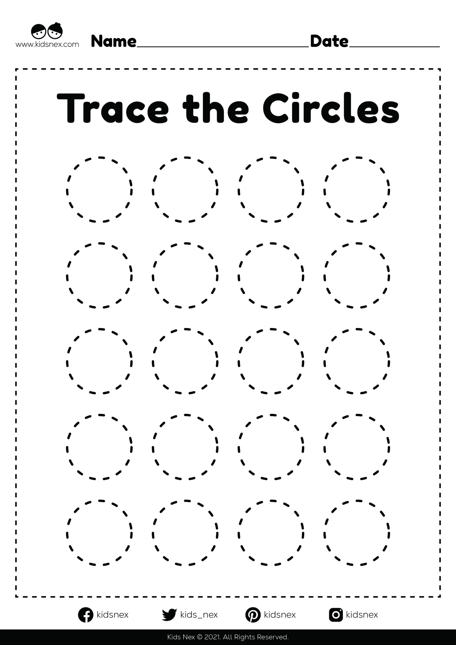 circle worksheets for preschool