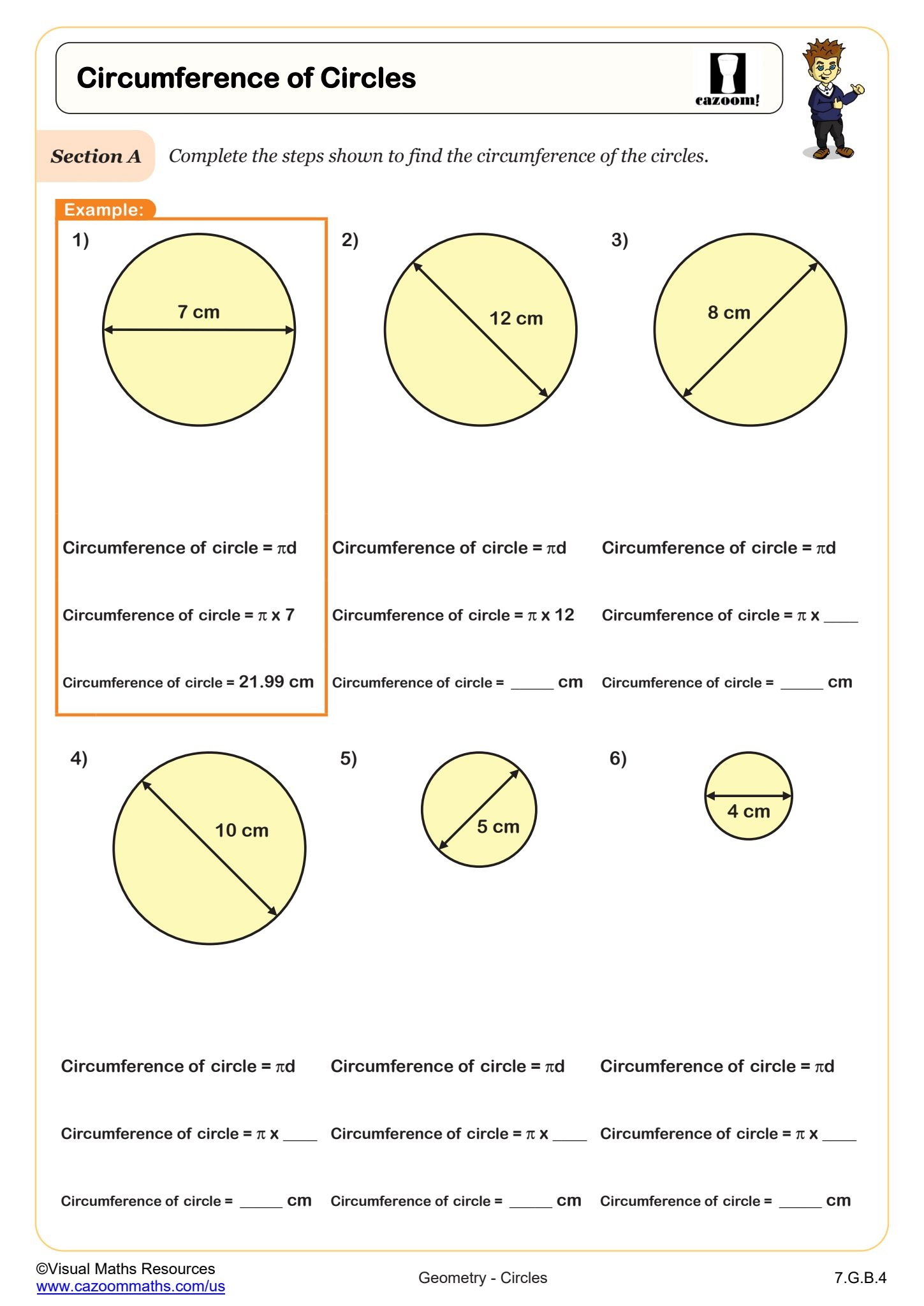 Circumference Of Circles Worksheet Fun And Engaging 7th Grade PDF Worksheets