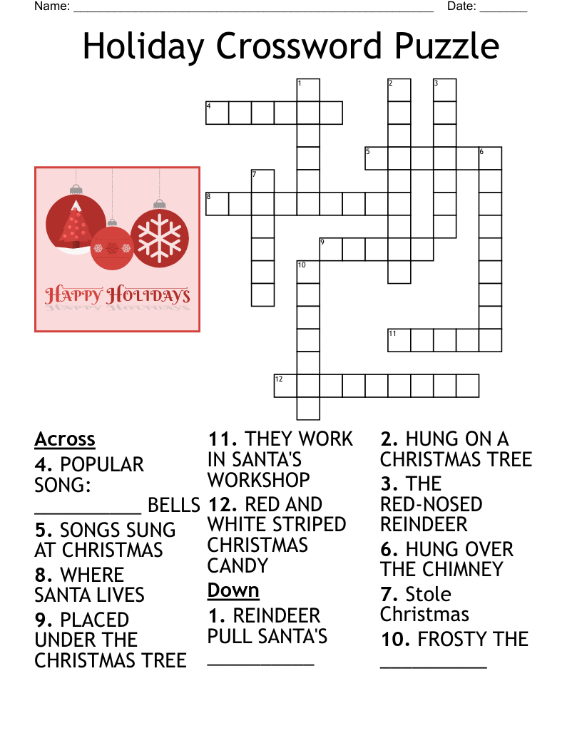 crossword puzzles for 3rd graders