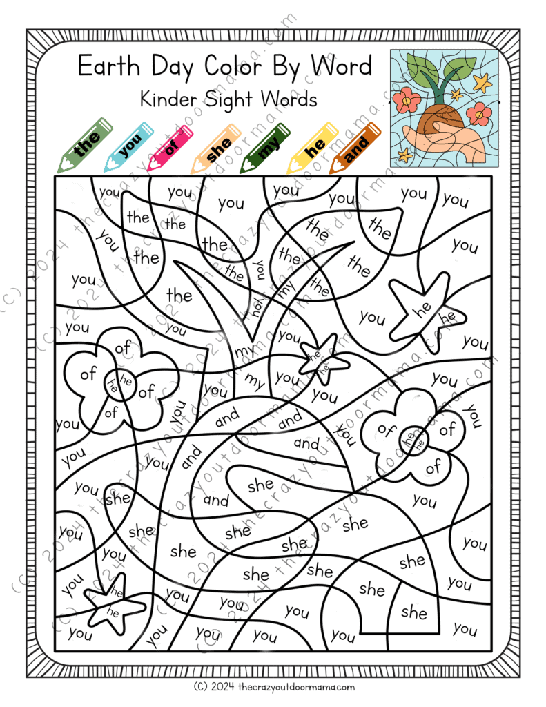 color by sight word