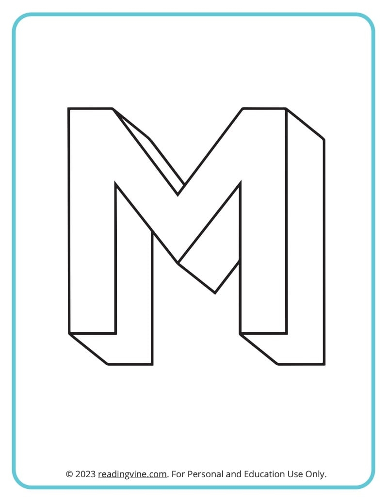 letter m color sheet letter m color sheet