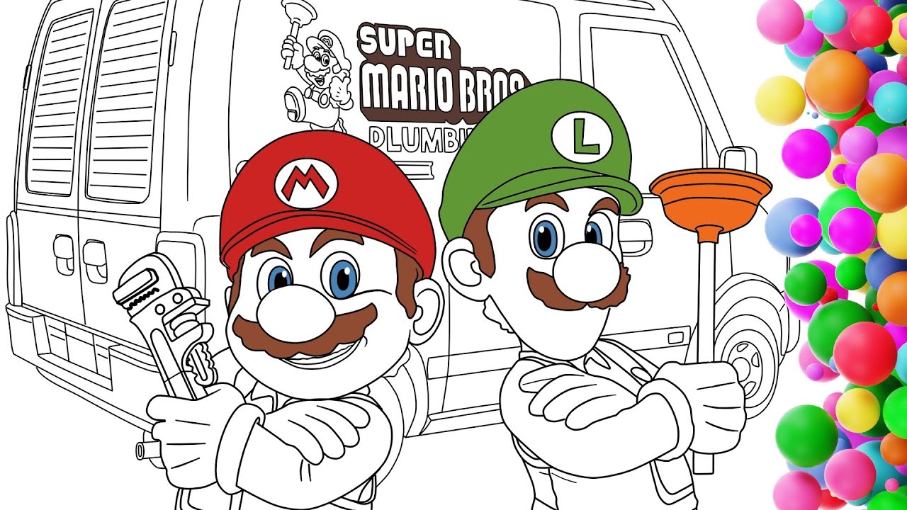 mario luigi coloring pages