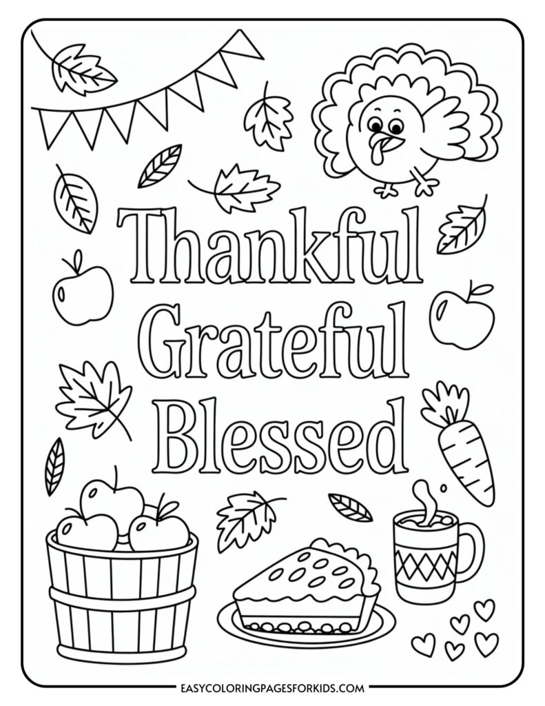 thanksgiving color pages printable