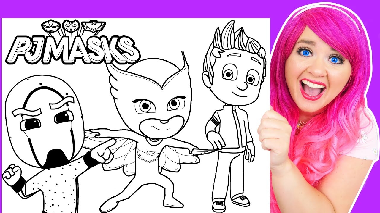 pj masks color pages