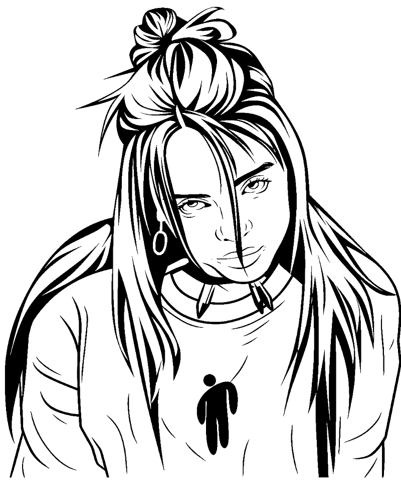 Coloringonlinefree Billie Eilish Coloring Pages F Mastodon