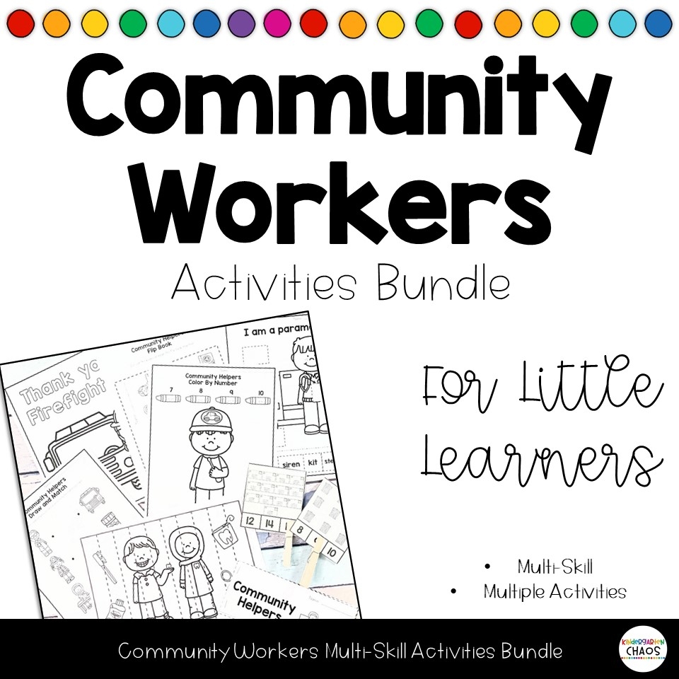 Community Helpers Kindergarten Activity Bundle Math Literacy Social Studies Community Helpers Kindergarten Activity Bundle Math Literacy Social Studies
