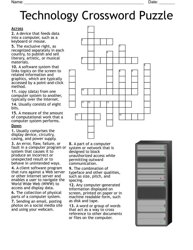 Computer Hardware Crossword WordMint