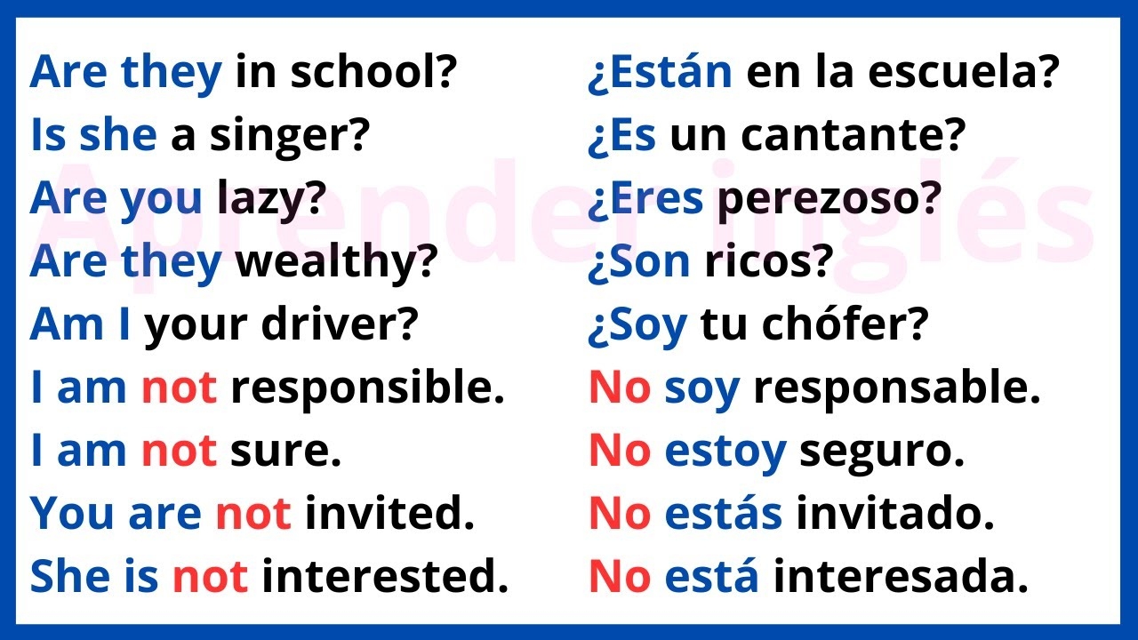 Construye Tus Primeras Frases En Ingl s Con El Verbo to Be En Presente Aprender ingl s YouTube