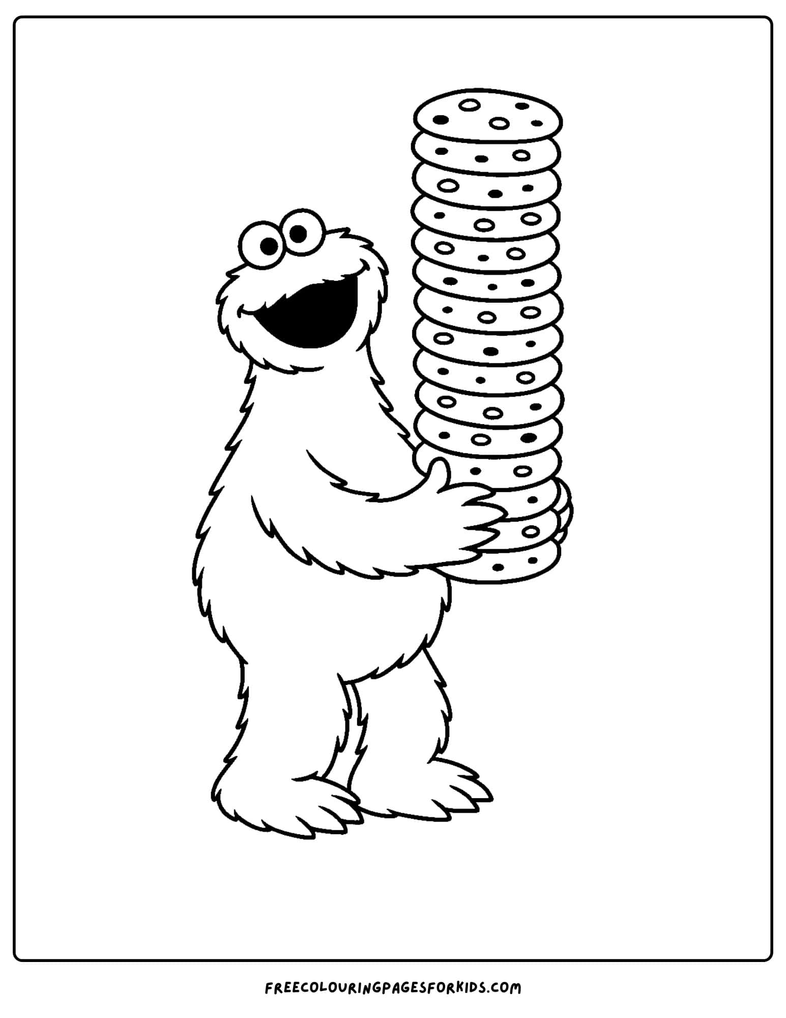 cookie monster coloring page cookie monster coloring page