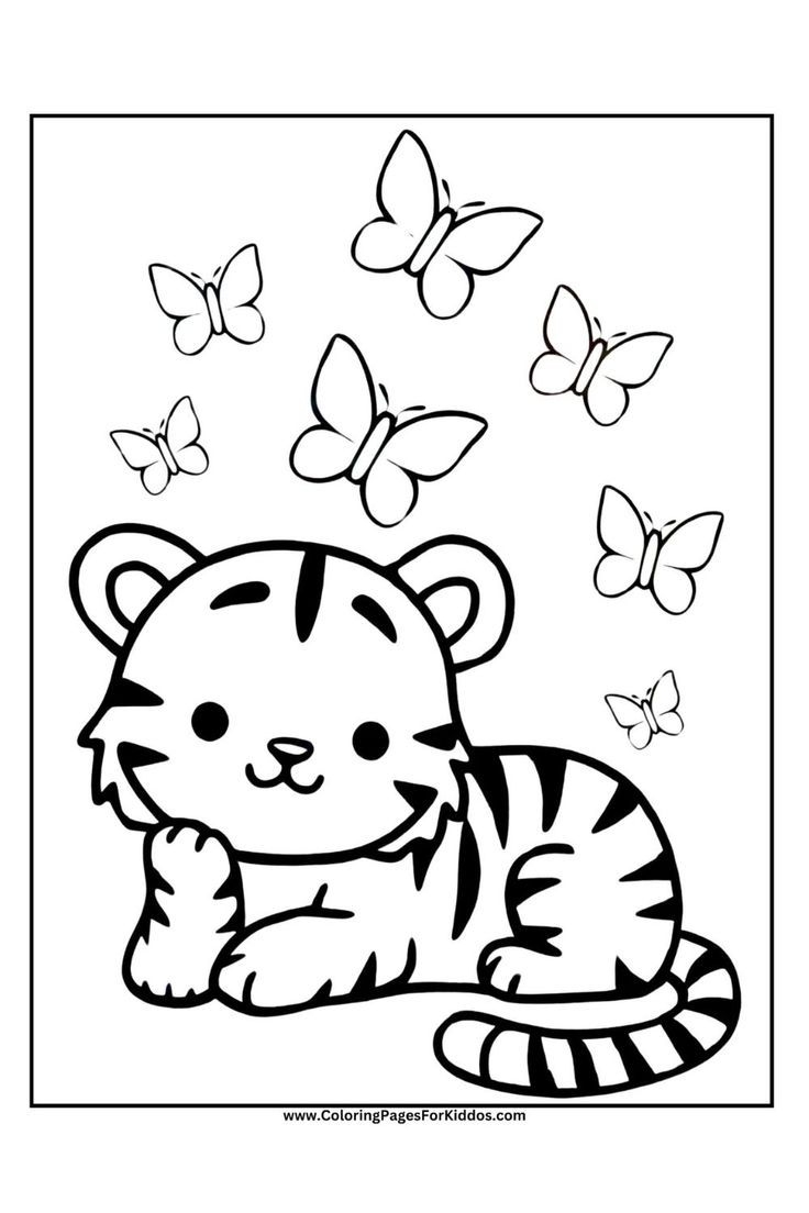 coloring page of a tiger coloring page of a tiger