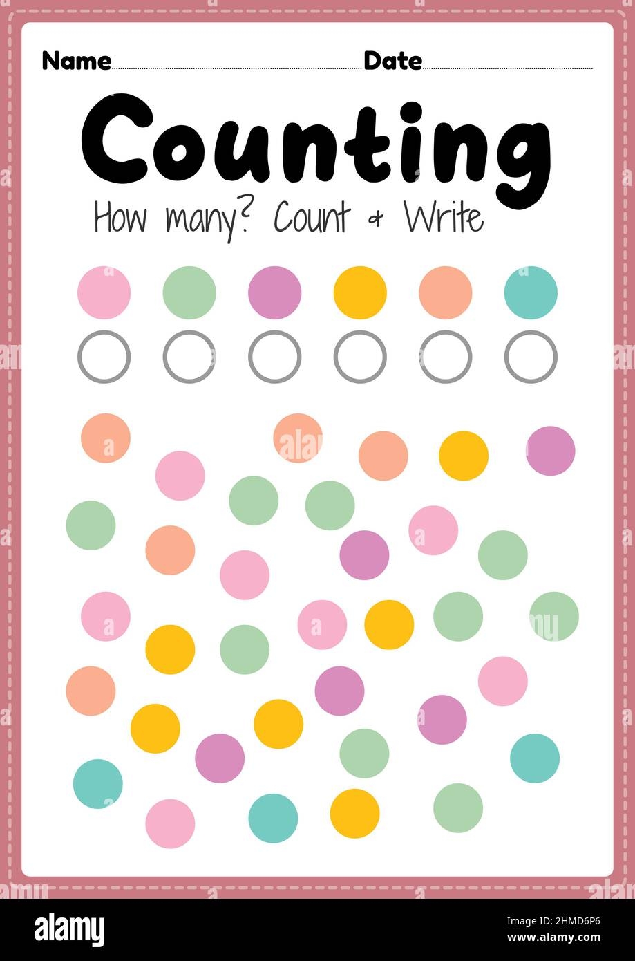 Counting Worksheet Math Printable Sheet For Preschool And Kindergarten Kids Activity To Learn Basic Mathematics Count And Write Skills Stock Photo Alamy Counting Worksheet Math Printable Sheet For Preschool And Kindergarten Kids Activity To Learn Basic Mathematics Count And Write Skills Stock Photo Alamy