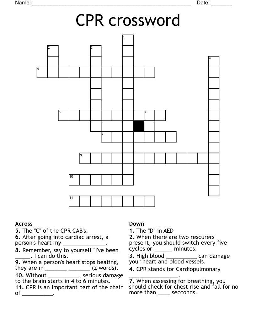 CPR Crossword WordMint