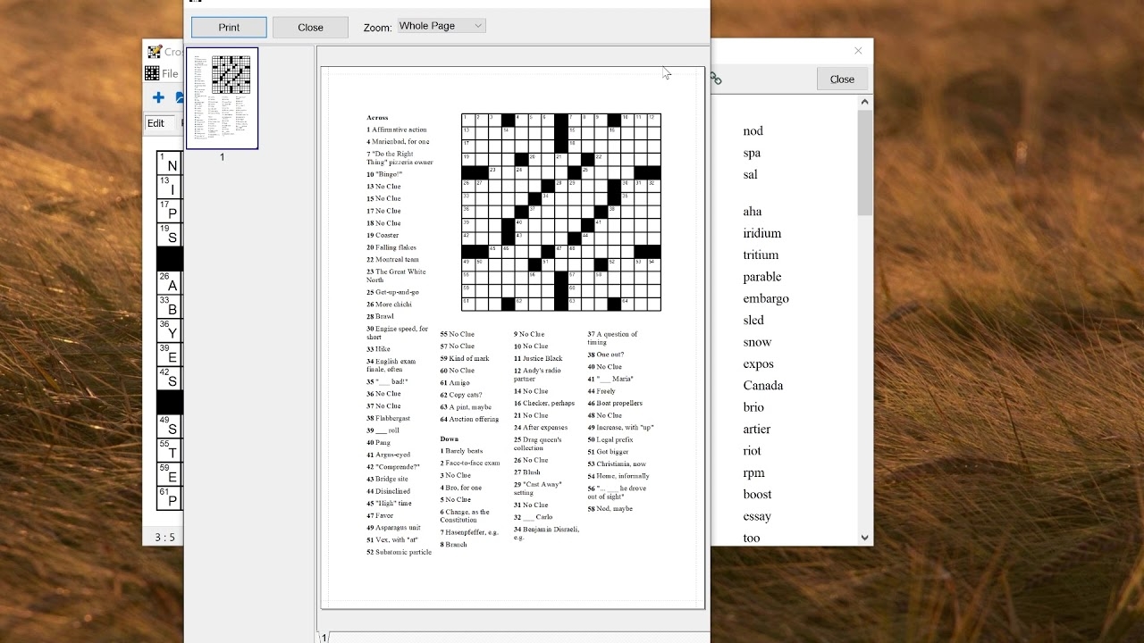 Creating American Newspaper style Crossword Puzzles YouTube Creating American Newspaper style Crossword Puzzles YouTube