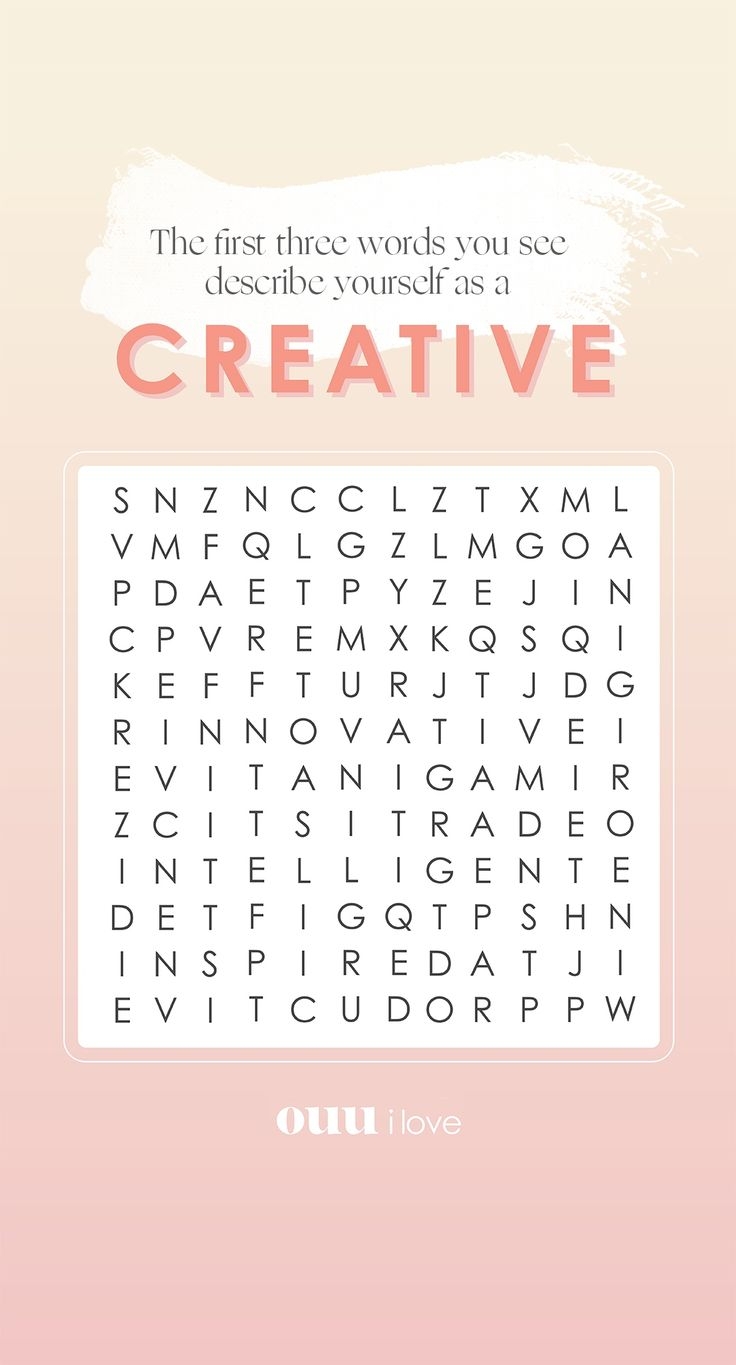 Creative Crossword Puzzle For Instagram Stories