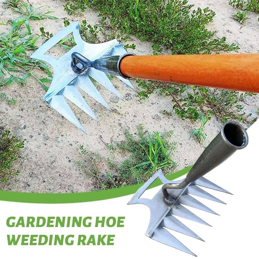 Crossword Clue Hand Tiller Oyezvary Garden Hand Weeder Tool Manganese Steel 2025 Weed Removal With Handle 5 Teeth Dual Purpose Black Iron Weeding Rake 2 0 Rubber Handle Garden Tool