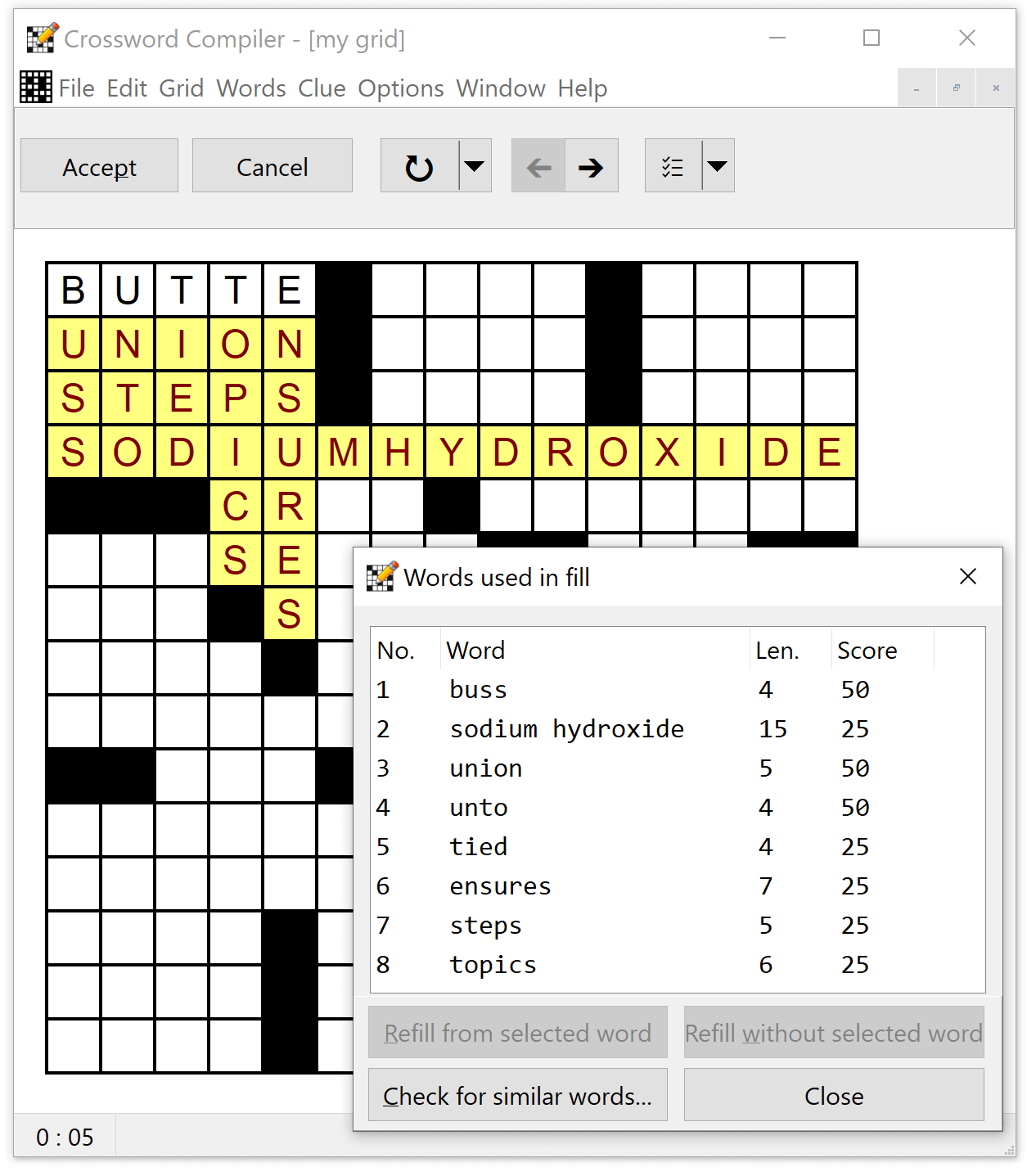 crossword clue function