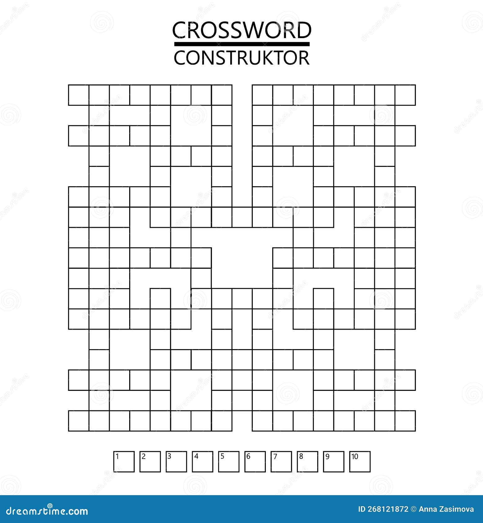 Crossword Empty Stock Illustrations 859 Crossword Empty Stock Illustrations Vectors Clipart Dreamstime