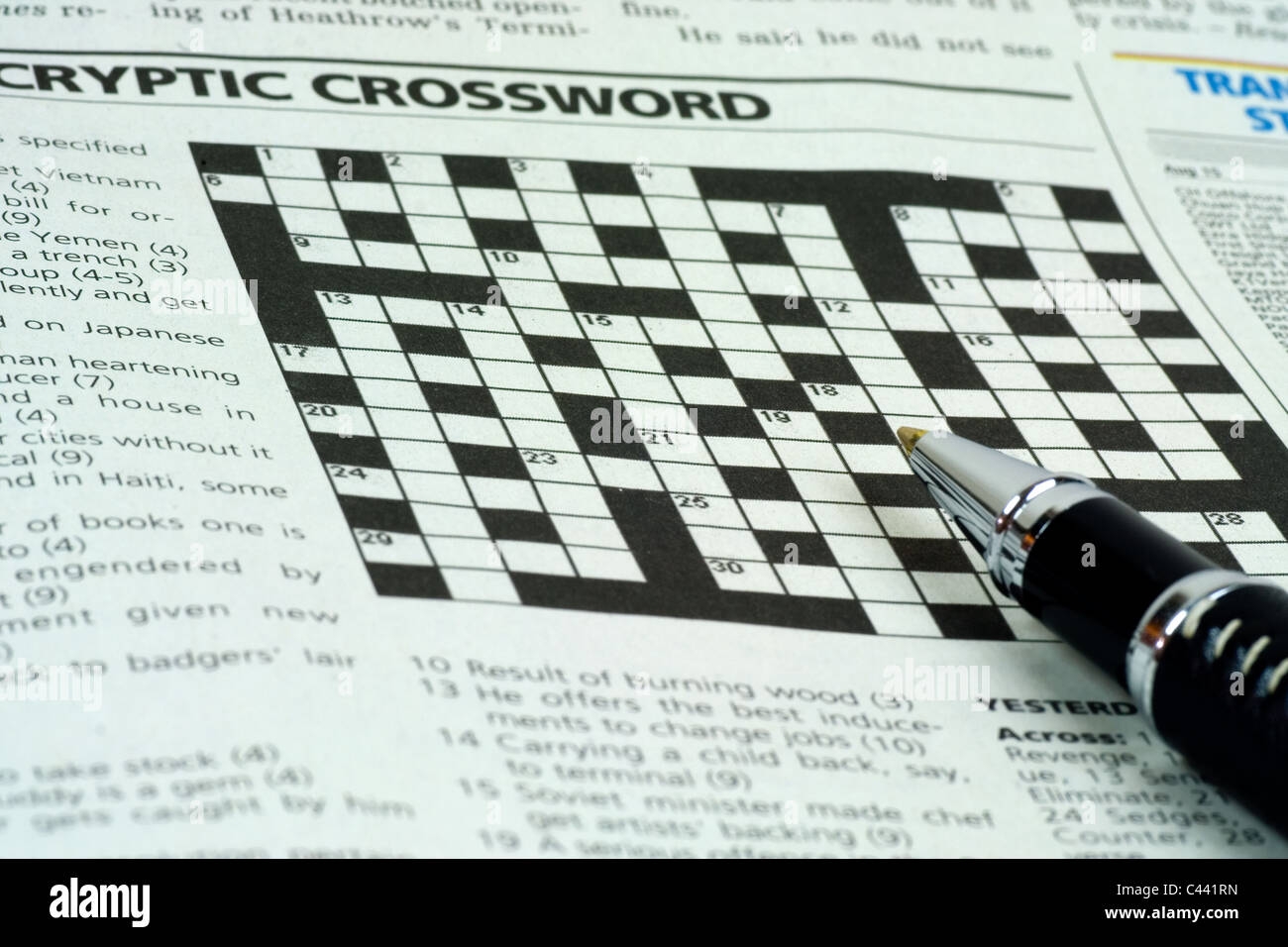 Crossword Newspaper Hi res Stock Photography And Images Page 2 Alamy