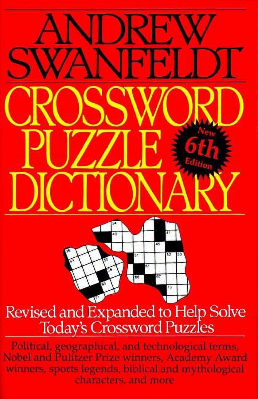 Crossword Puzzle Dictionary Sixth Edition Paperback Walmart