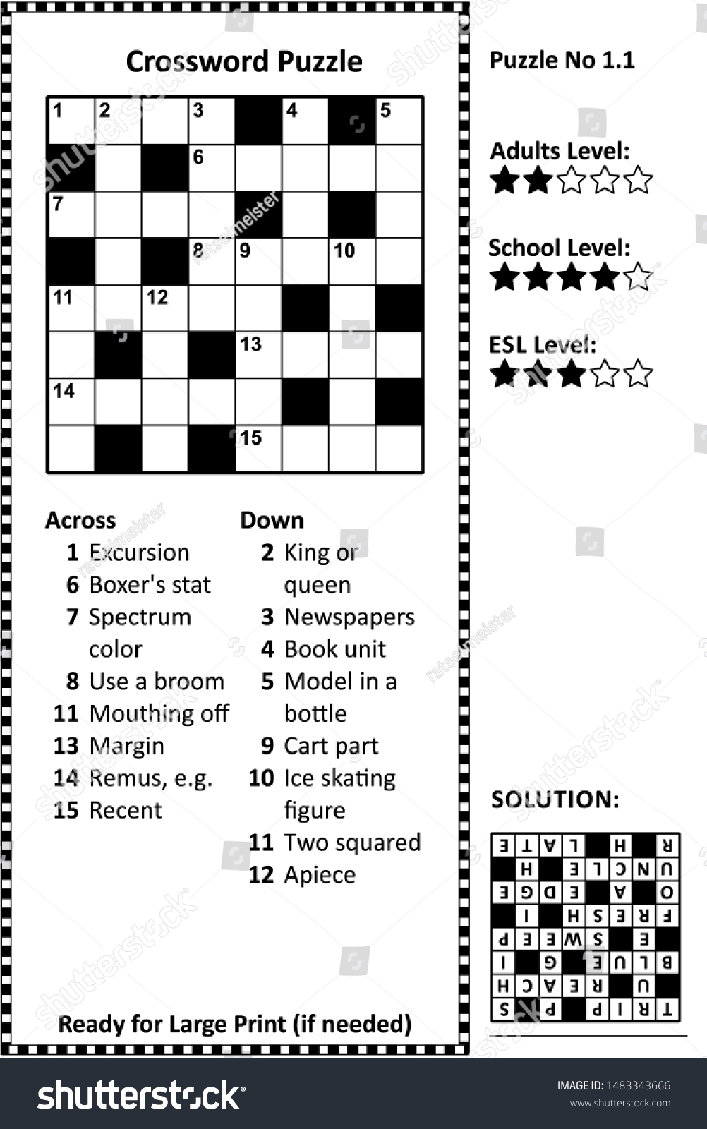 easy crossword puzzle clue