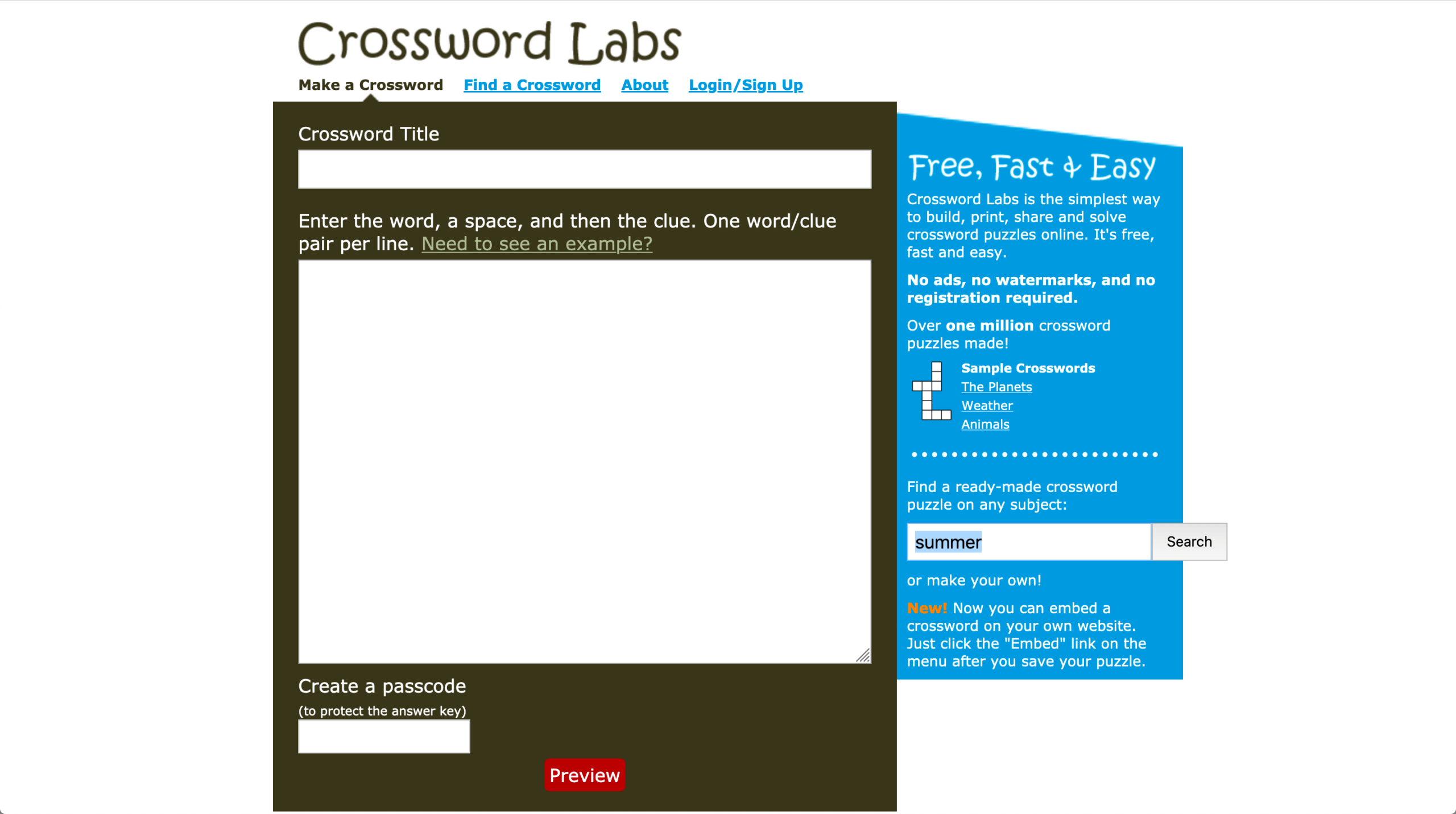 crossword registration crossword registration