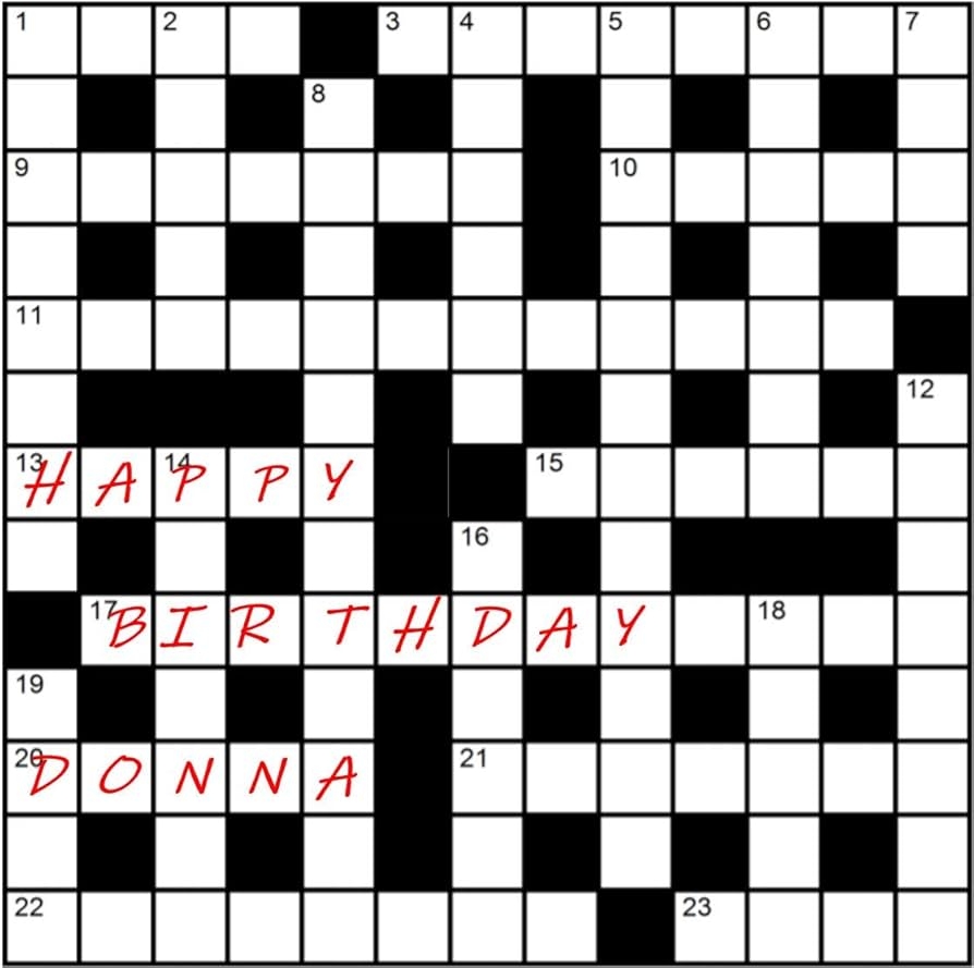 Crossword Puzzle Square Cake Topper 7 5 Edible Icing Or Wafer Size Can Be Changed Icing Amazon co uk Grocery