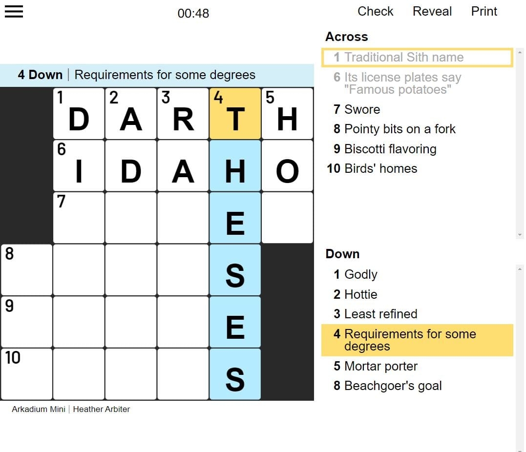 Crosswords And Puzzles The Independent Play Mini Crossword