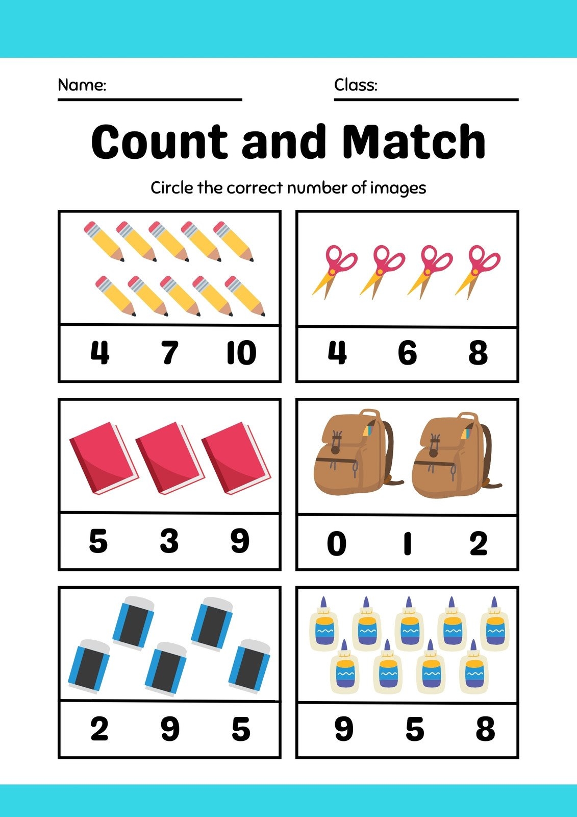 Customize 519 Kindergarten Math Counting Worksheets Templates Online Canva