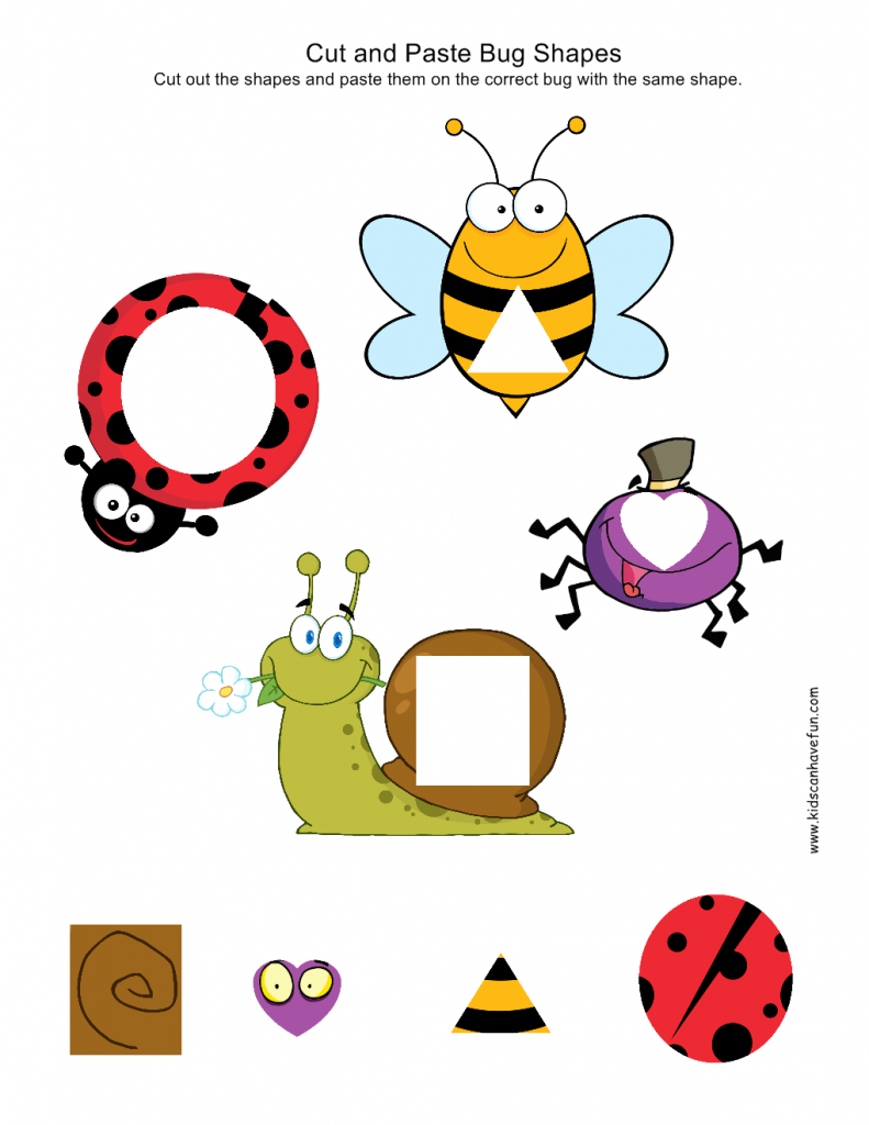 kindergarten cut and paste worksheets