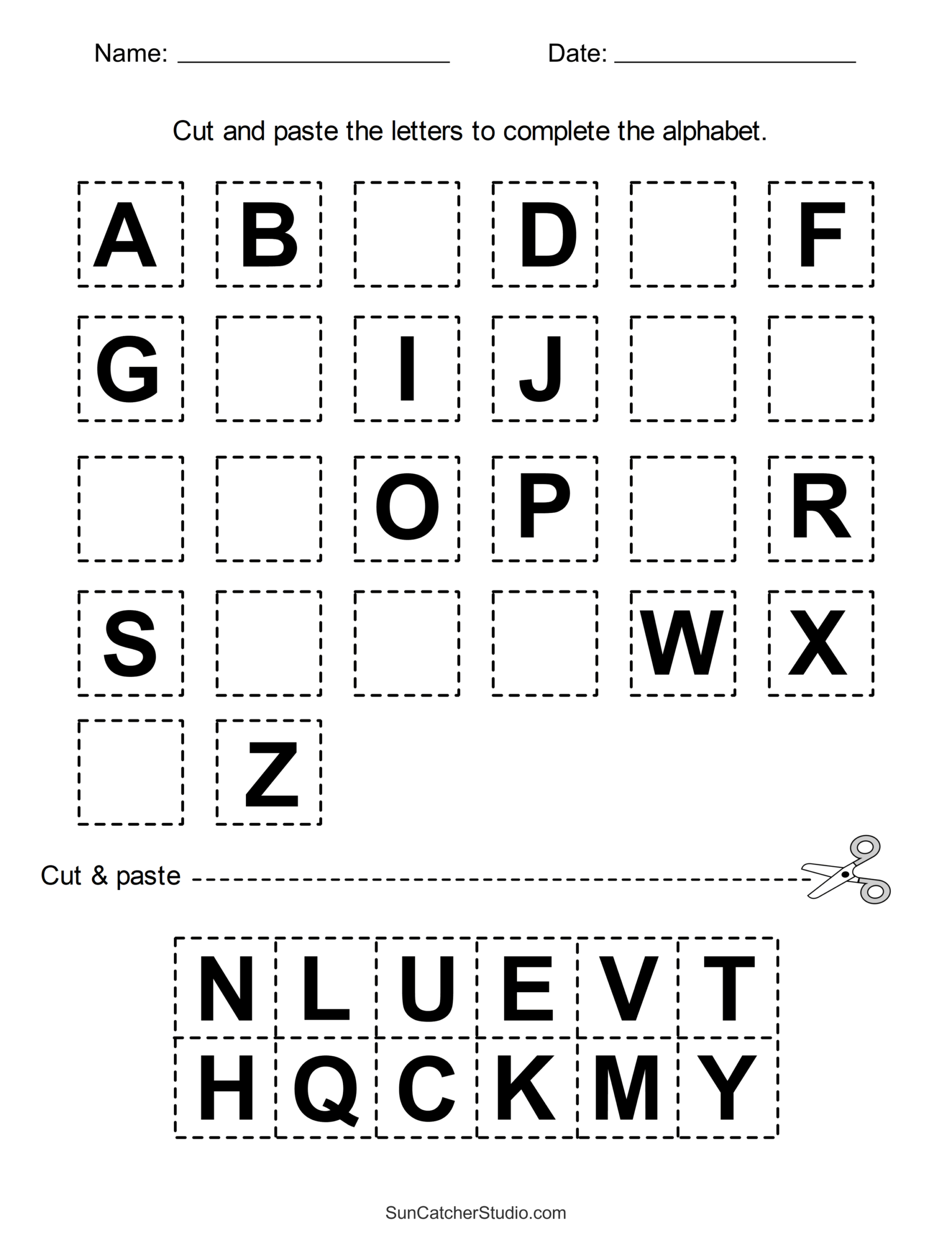 printable kindergarten worksheets free