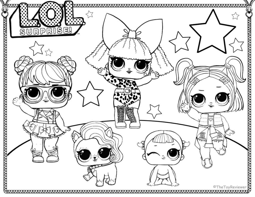 Cute Lol Coloring Pages Lol Coloring Pages Lol Surprise Black And White Cute Lol Doll