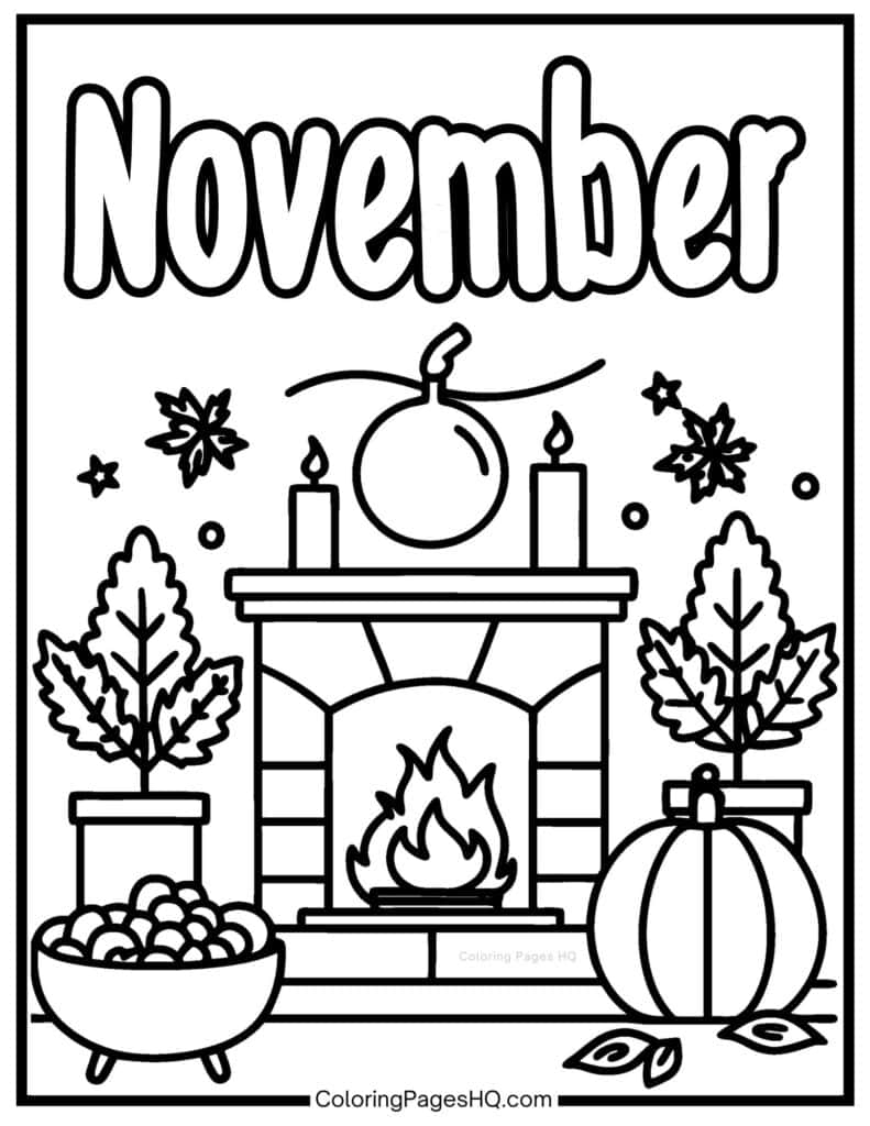 november coloring pages