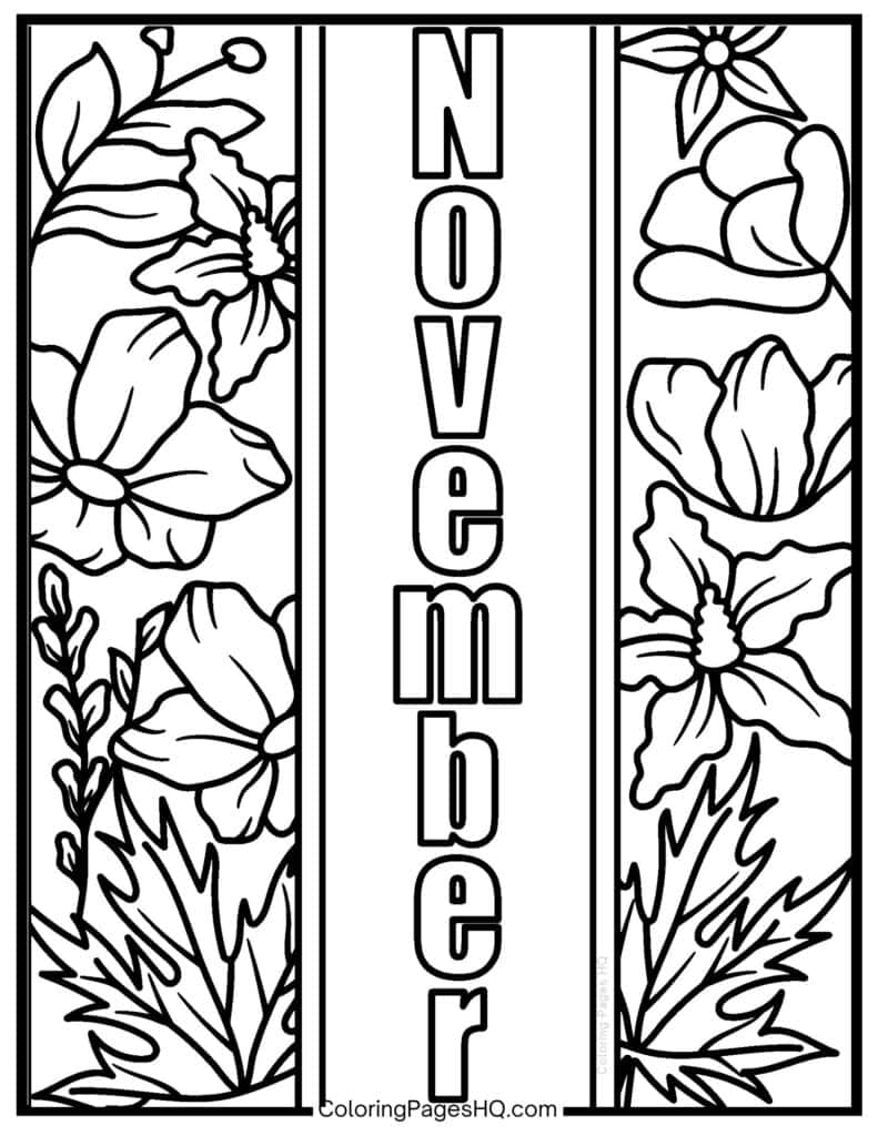 november coloring pages printable free