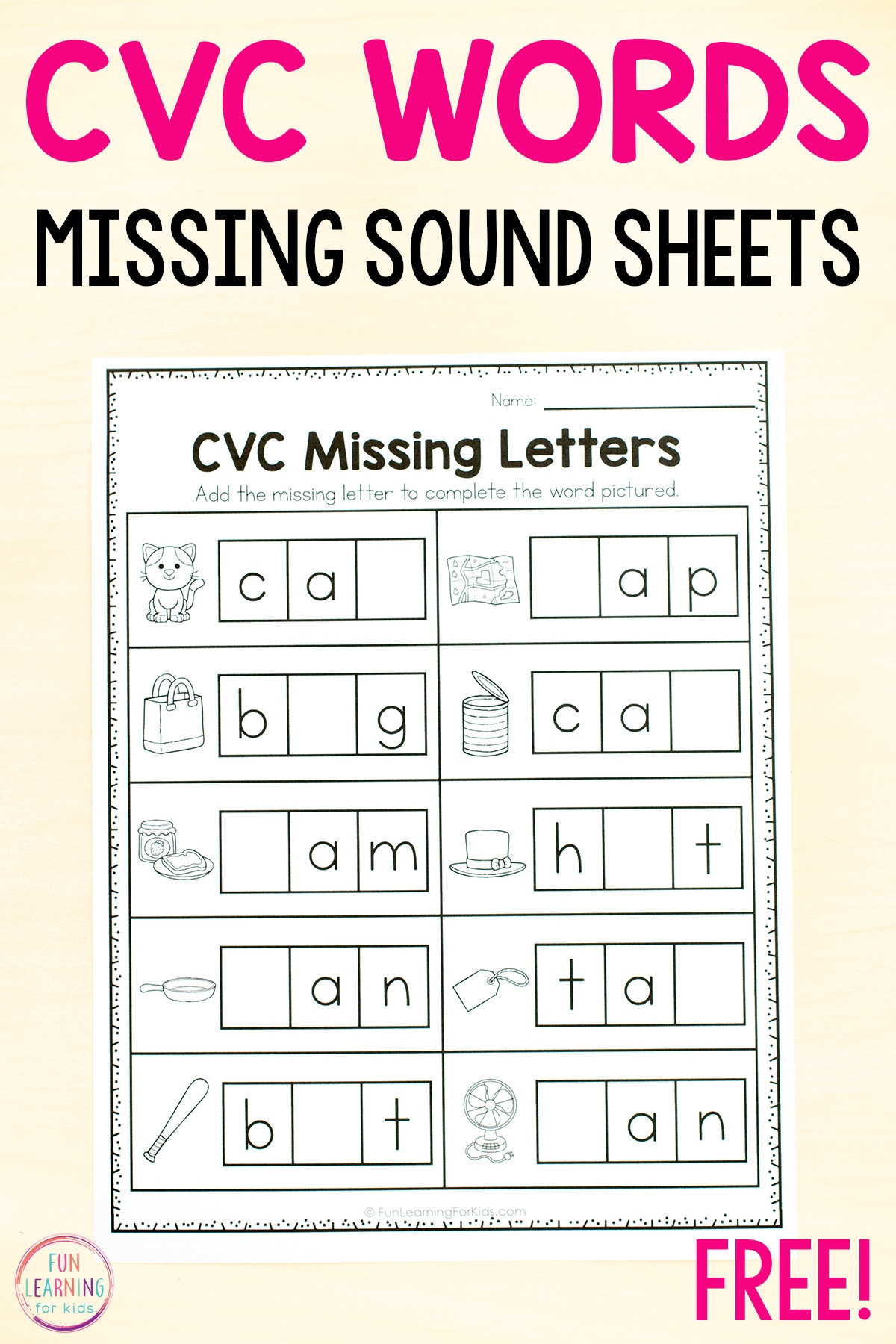 free printable cvc worksheets free printable cvc worksheets