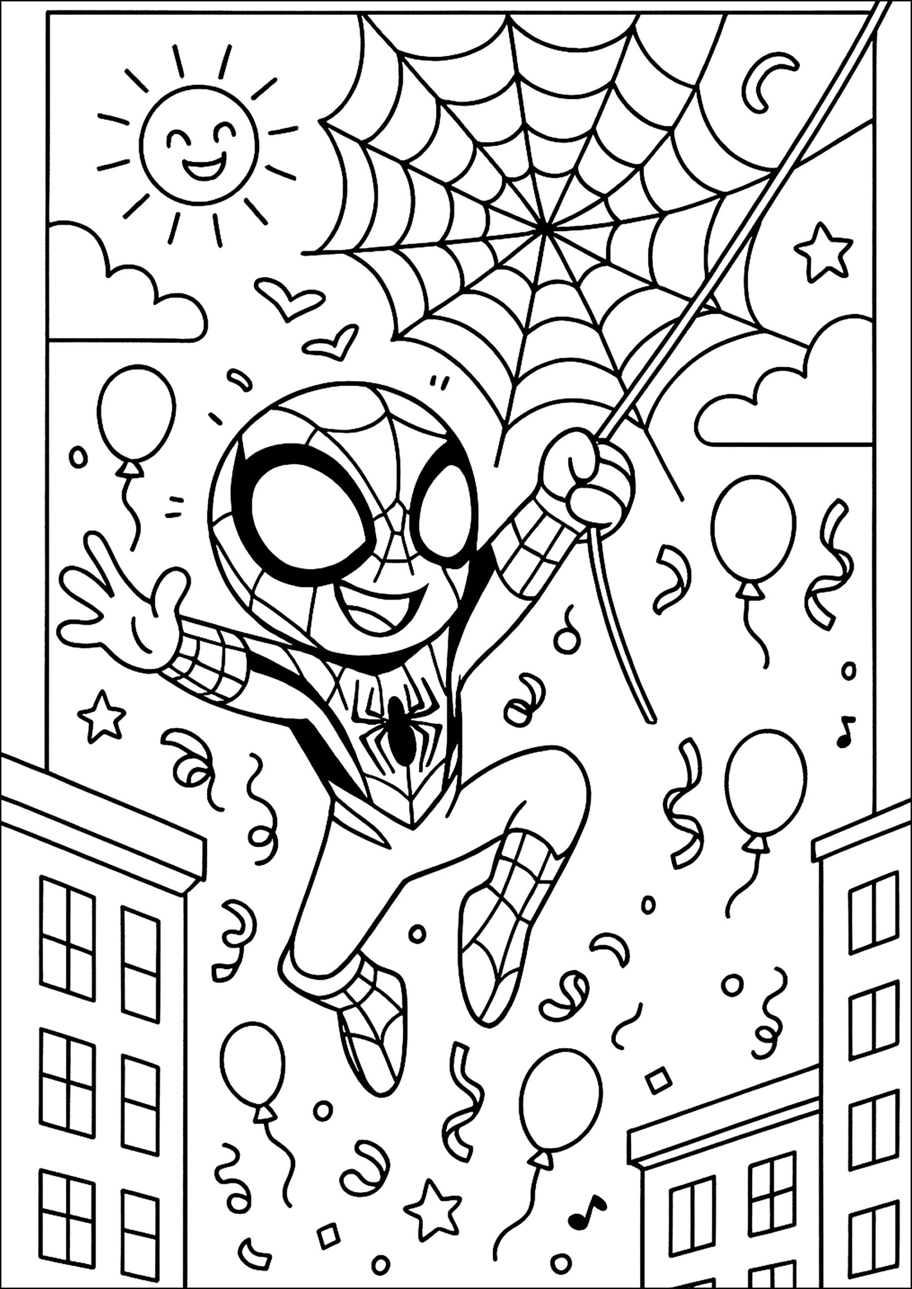 Day Of Celebration Spidey And His Amazing Friends Coloring Pages Day Of Celebration Spidey And His Amazing Friends Coloring Pages