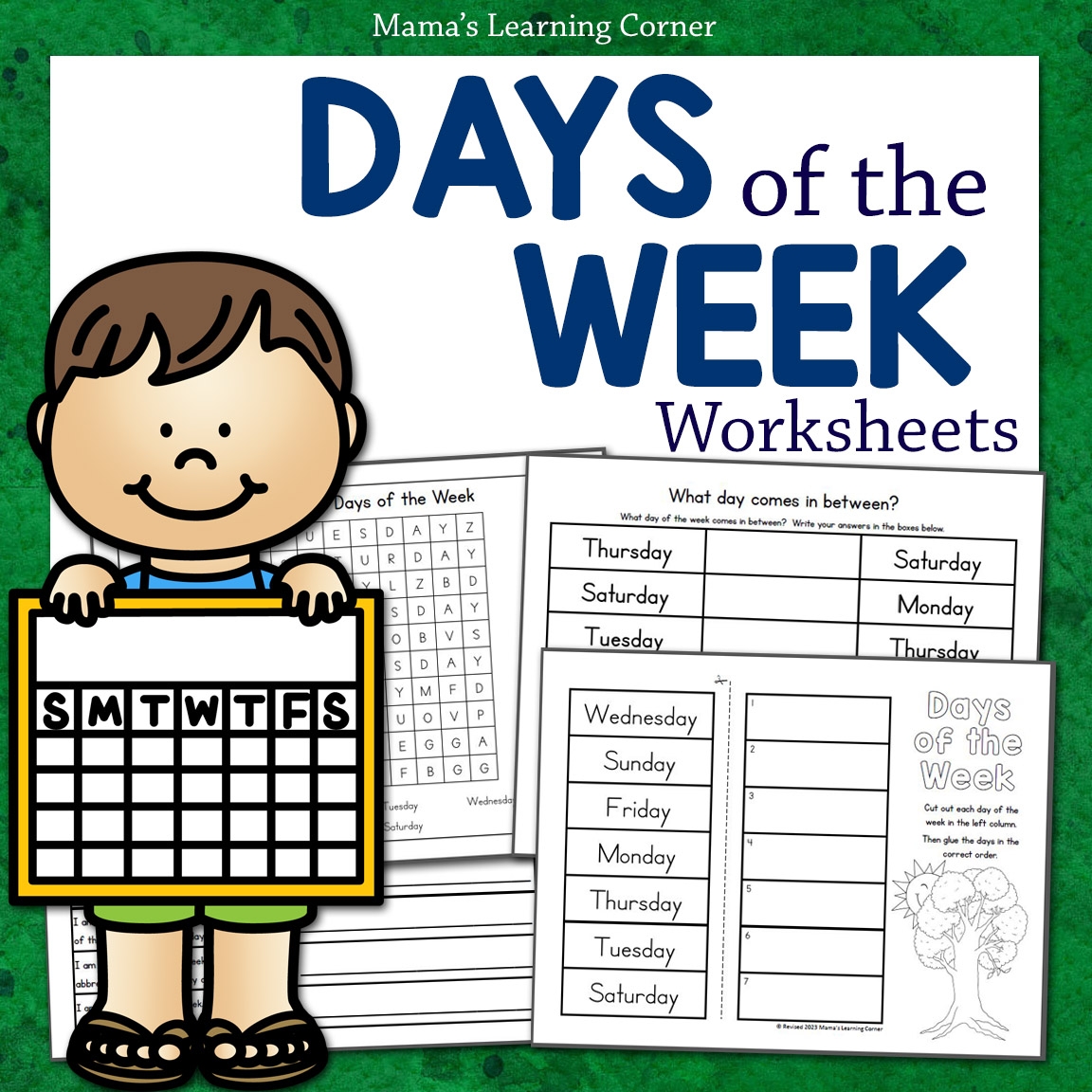days of the week worksheet