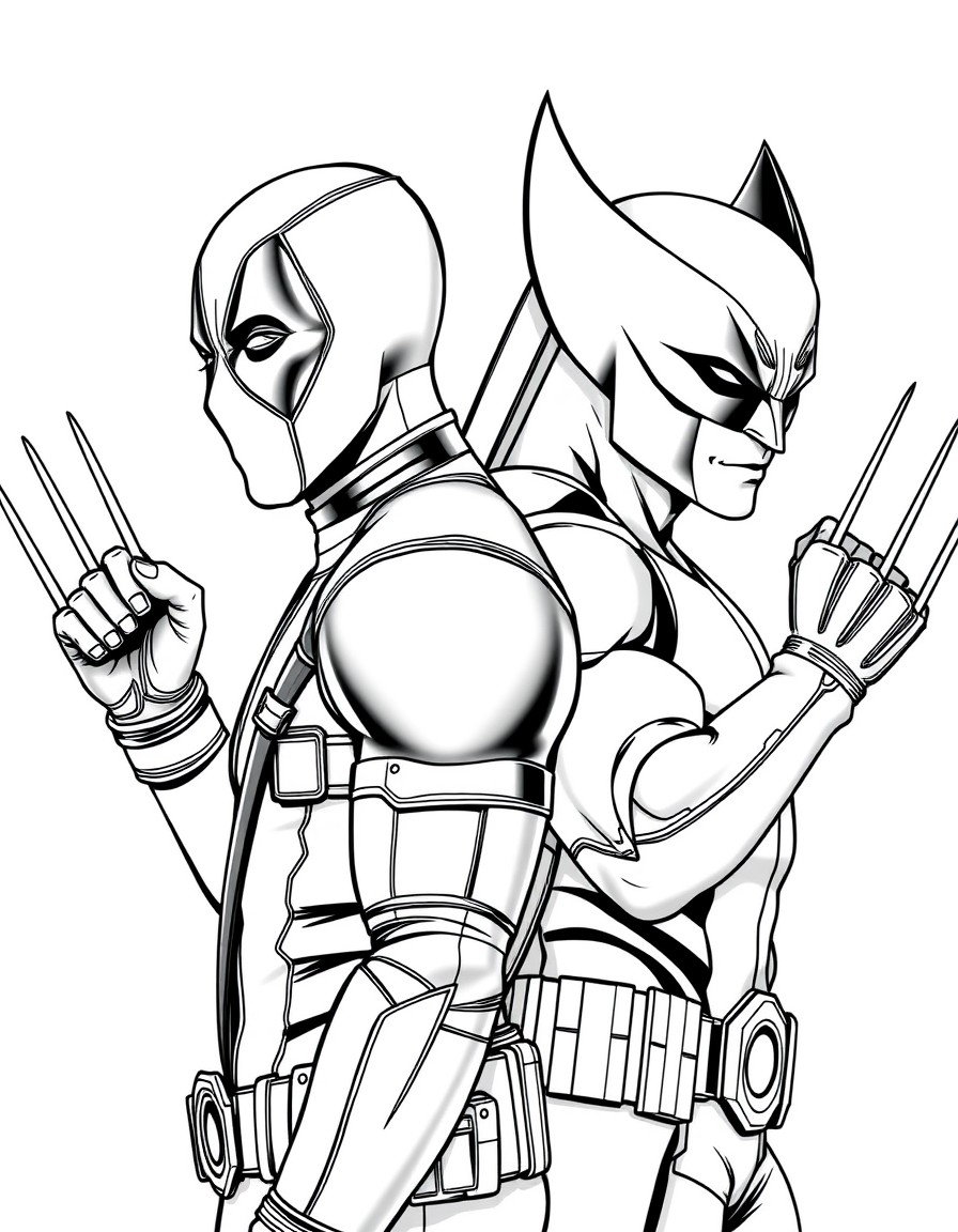 Deadpool And Wolverine Coloring Pages Cool Coloring Pages Deadpool And Wolverine Coloring Pages Cool Coloring Pages