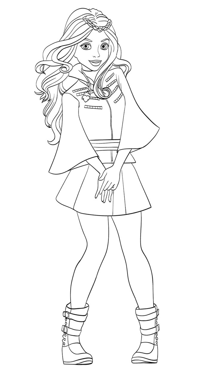 coloring pages of descendants