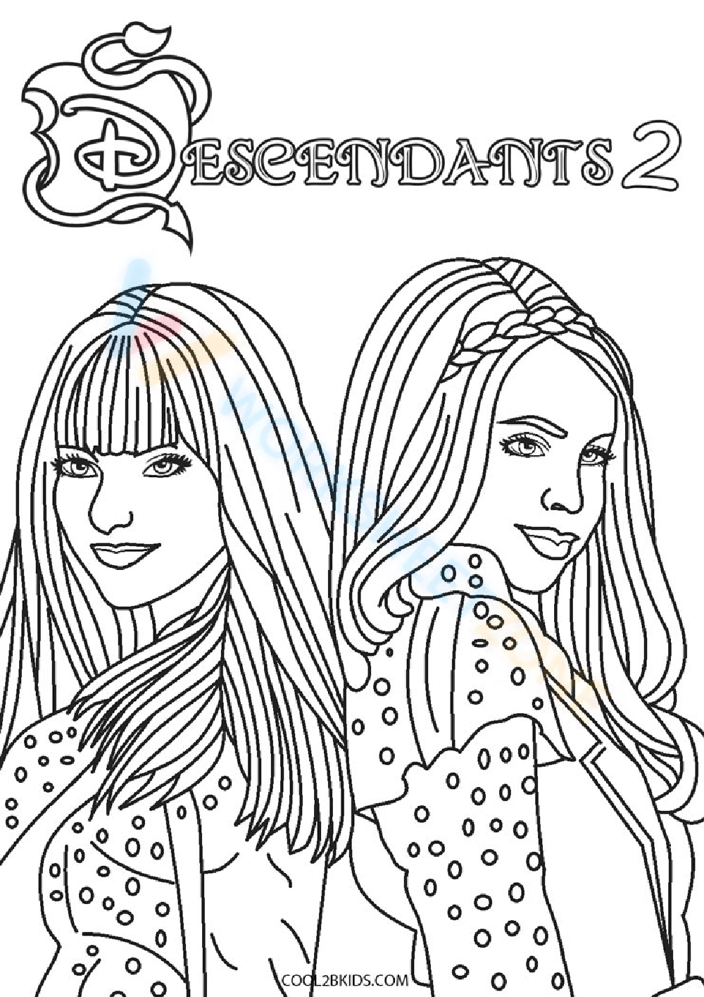 easy descendants coloring pages easy descendants coloring pages