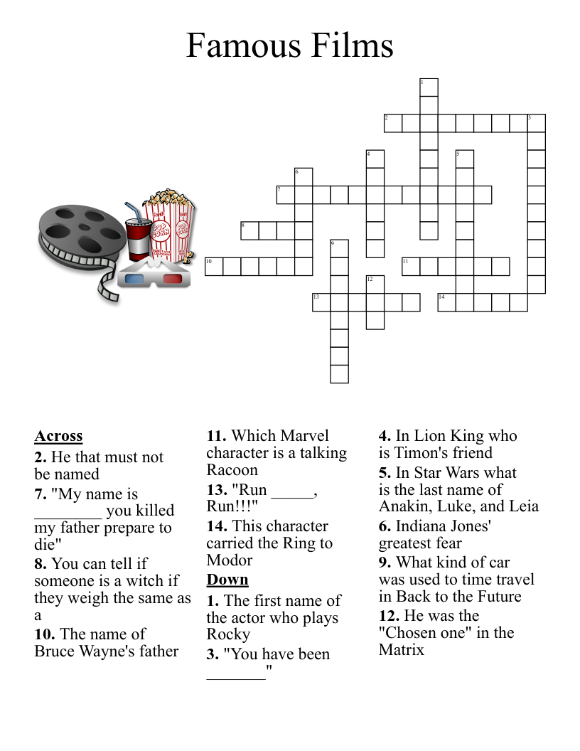 DISNEY CROSSWORD WordMint
