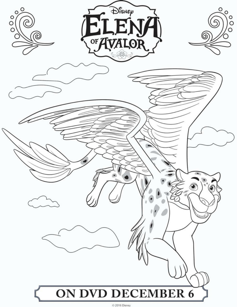 elena of avalor coloring pages
