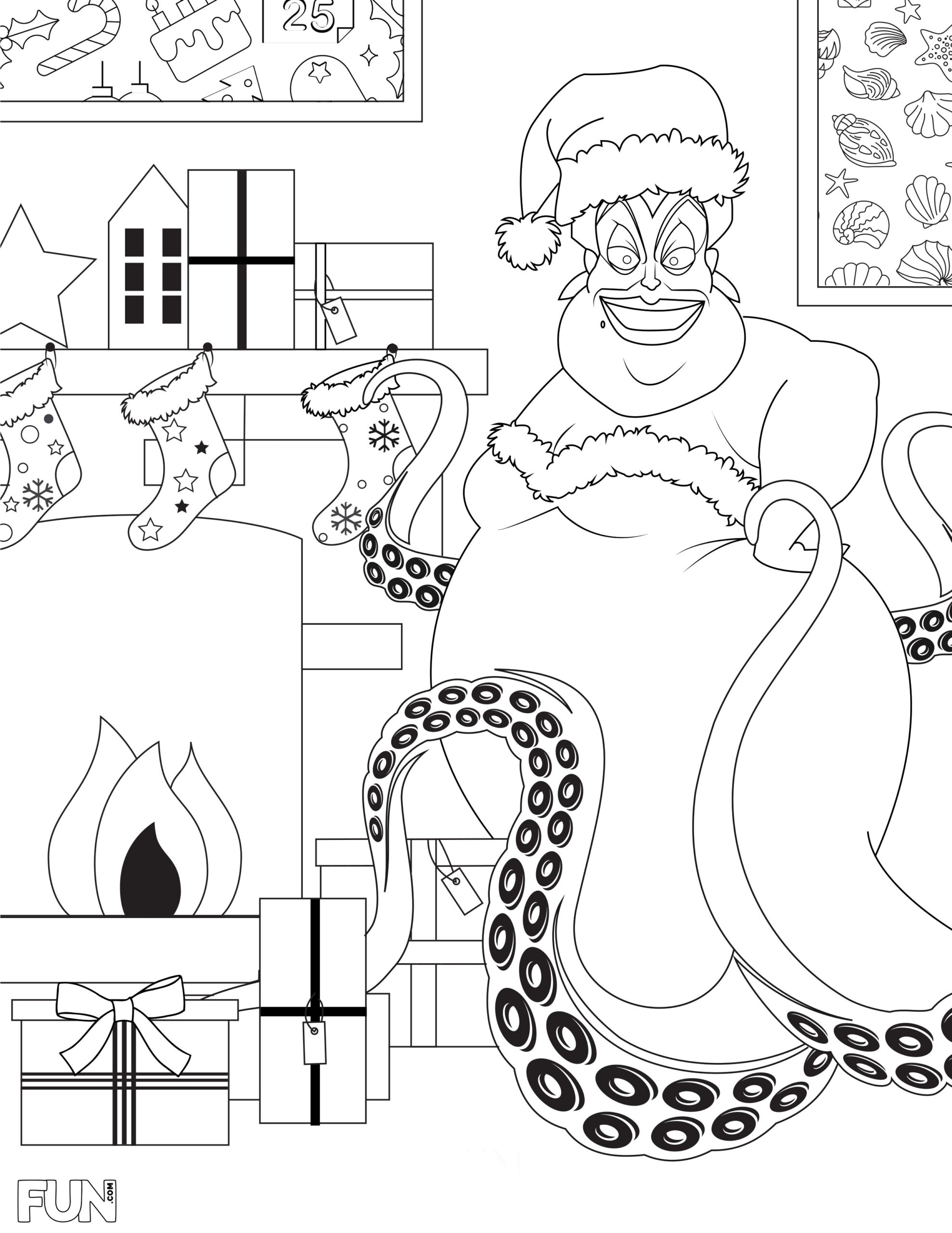 Disney Villains Christmas Coloring Pages Printables FUN Blog Disney Villains Christmas Coloring Pages Printables FUN Blog
