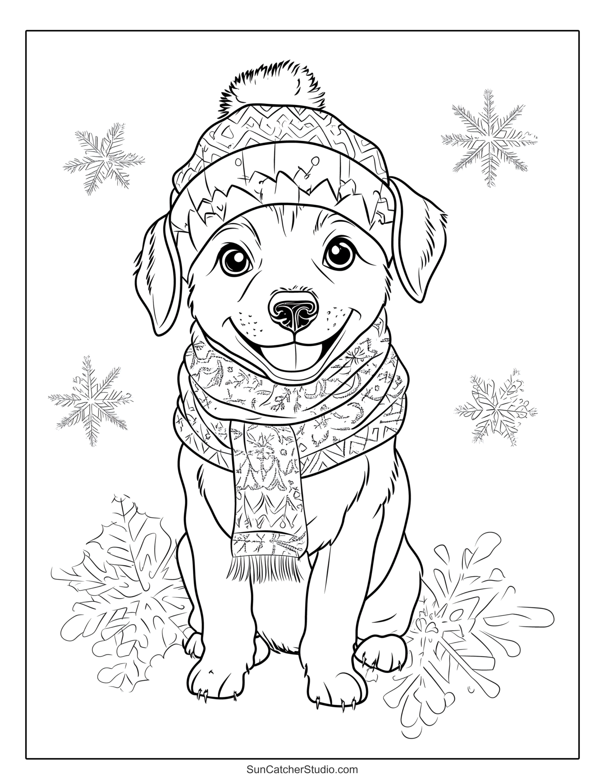 free printable dog colouring pages