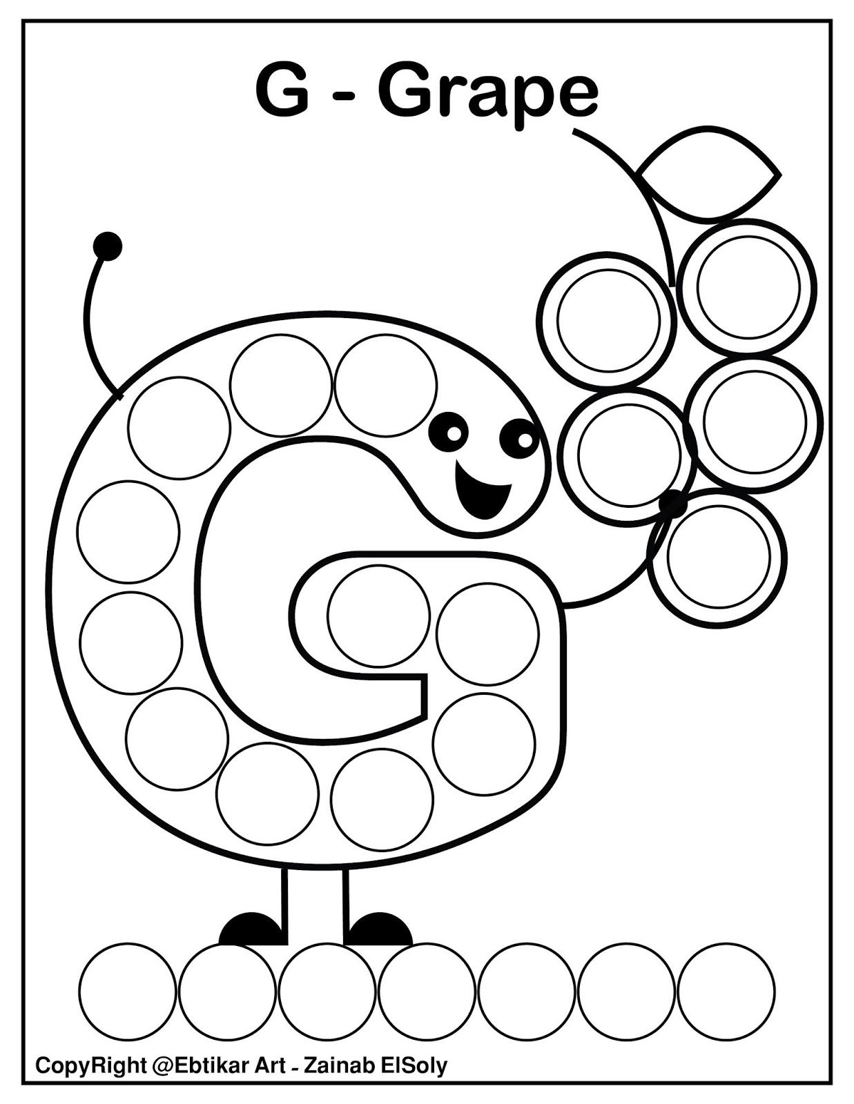 letter g do a dot printable worksheet
