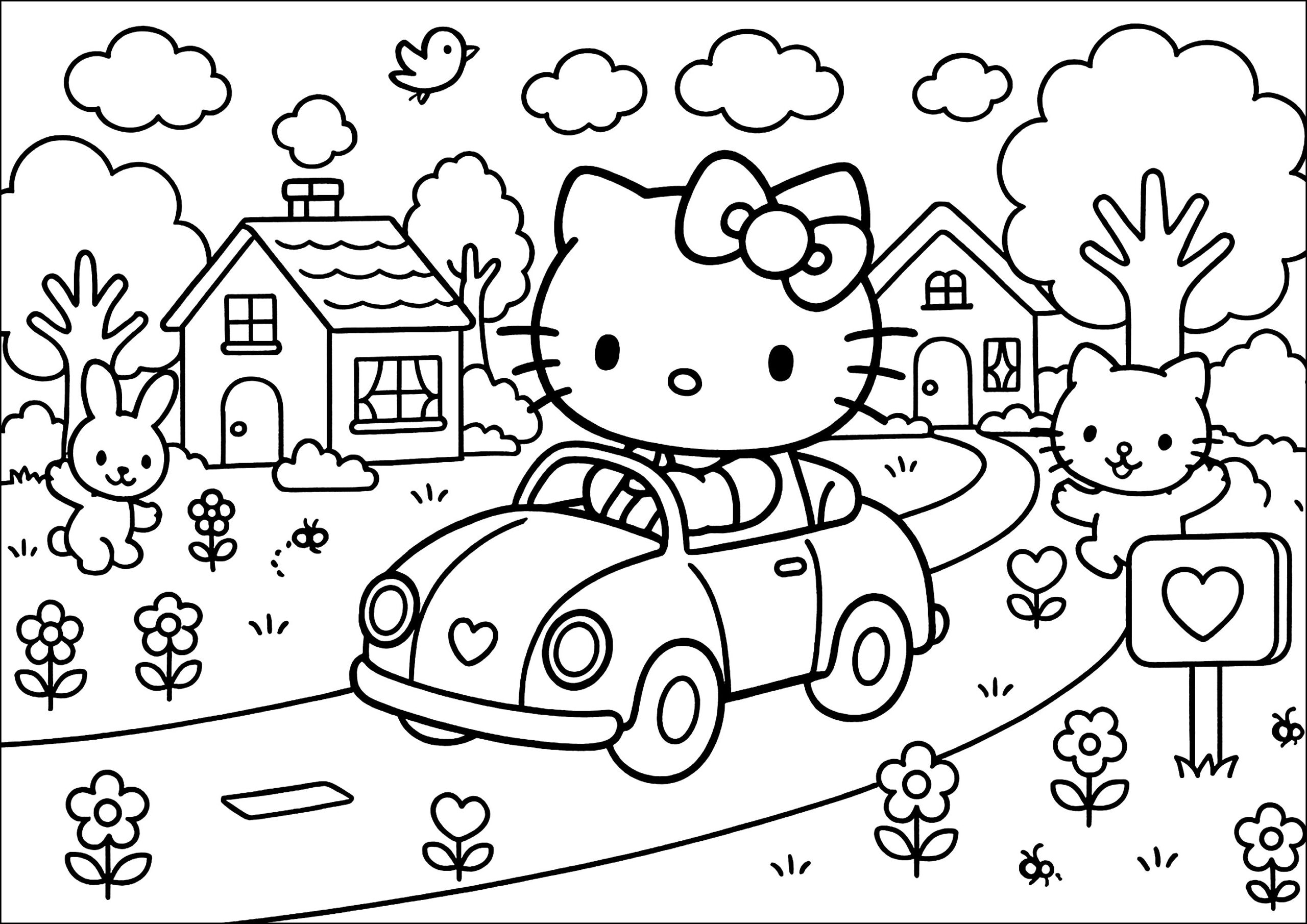 hello kitty coloring pages hello kitty coloring pages