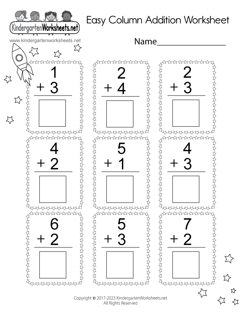 kindergarten adding with pictures worksheets
