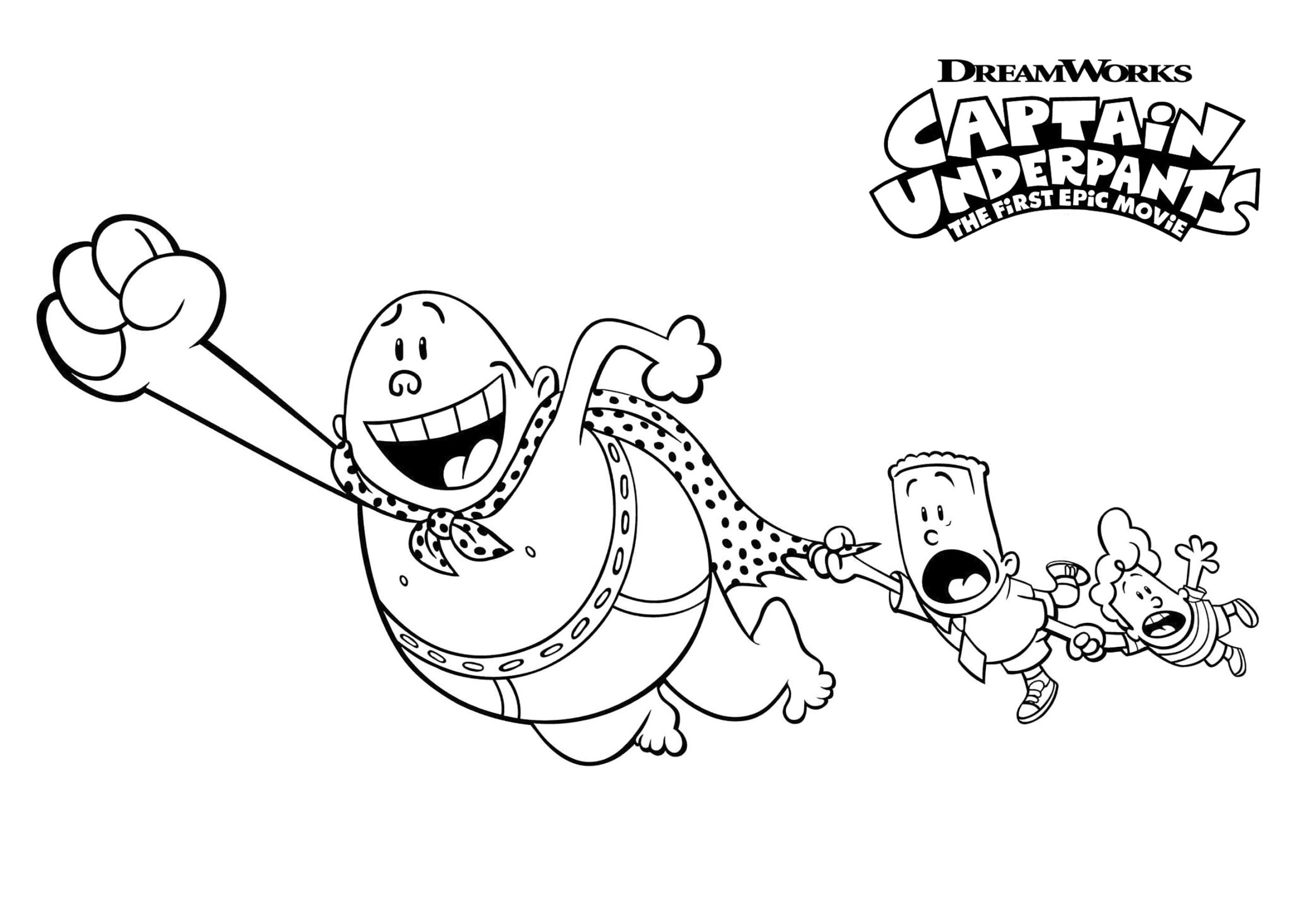 captain underpants pictures to color