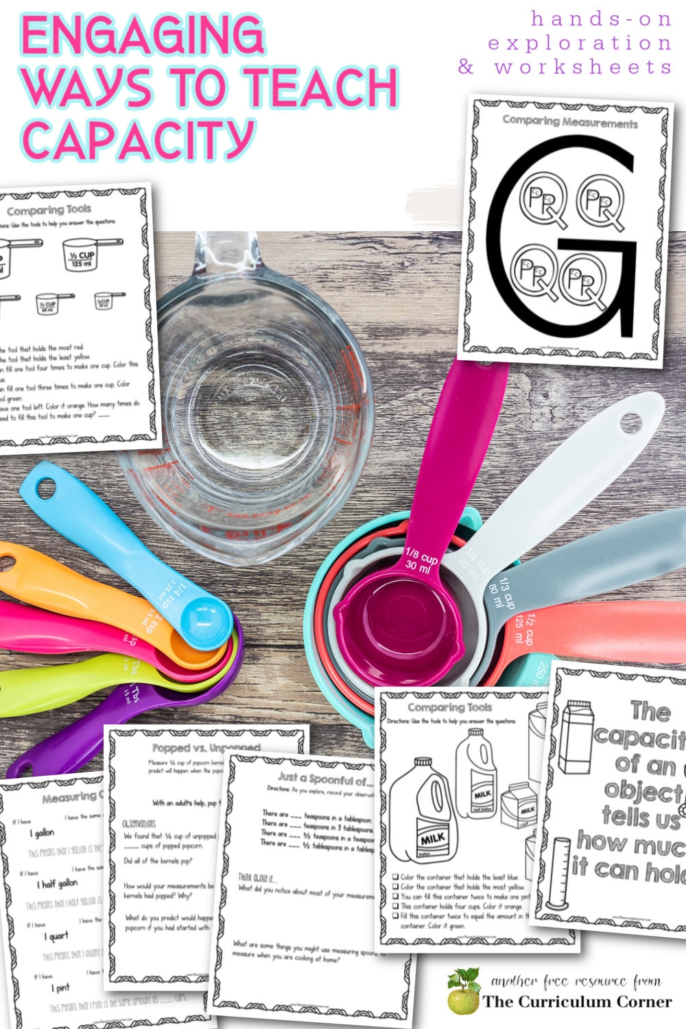 Engaging Ways To Help Children Learn Capacity The Curriculum Corner 123